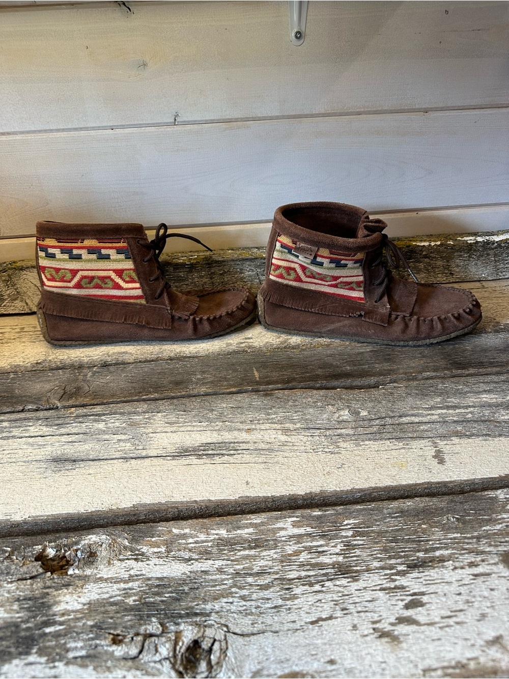 Laurentian Chief | Brown Suede Leather Moccasin Boots